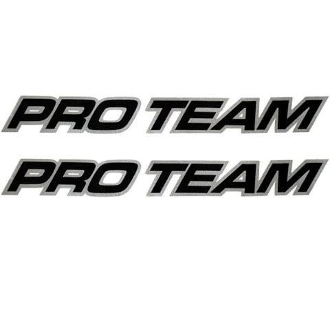 Tracker Boat Pro Team Decal 47456 | 17 1/2 x 2 Inch Black Silver (2PC)
