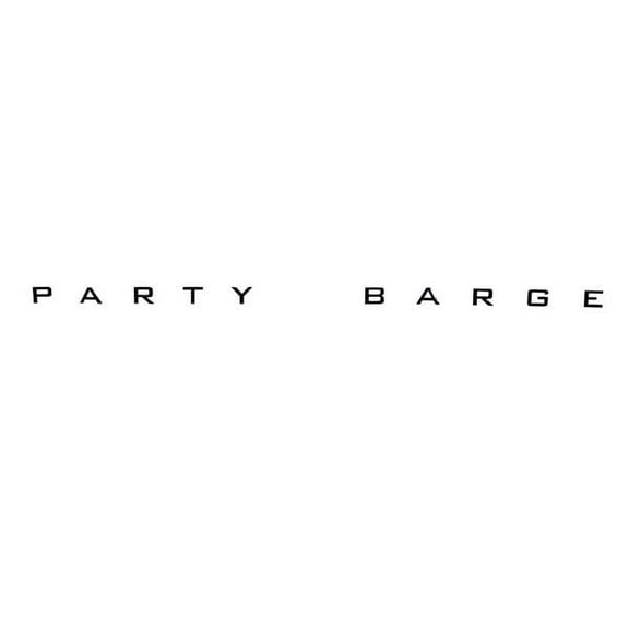 Tracker Boat Raised Decal | Party Barge Black Sticker