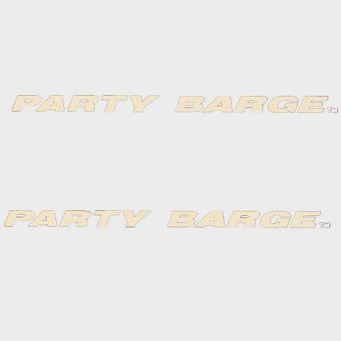 Sun Tracker Boat Brand Decal 86878 | Party Barge Cream Stickers (Pair)