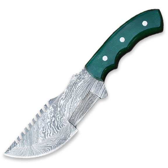 Tracker® Custom Handmade Damascus Steel Tracker Knife with Leather Sheath