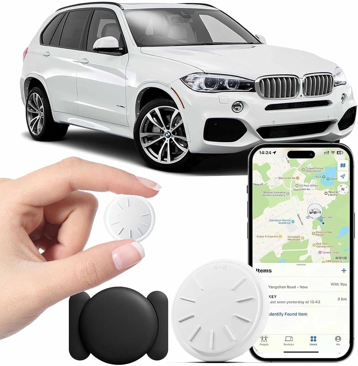 Tracker Device for Vehicles,1PCS Mini Hidden Car Tracker with Magnetic ...