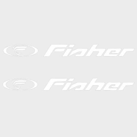 Fisher Boat Brand Decals 103699 | White Stickers (Pair) - Walmart.com