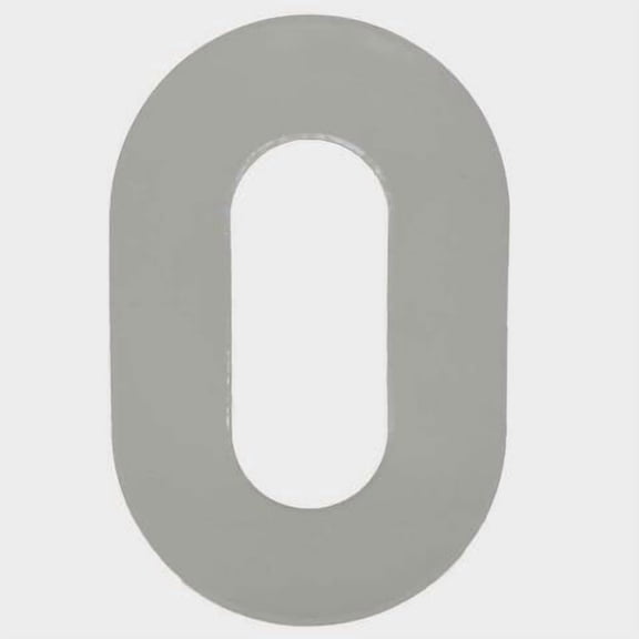 Tracker Marine Boat Number Zero Decal 334215 | 2 3/4 x 4 1/4 Inch Gray Sticker