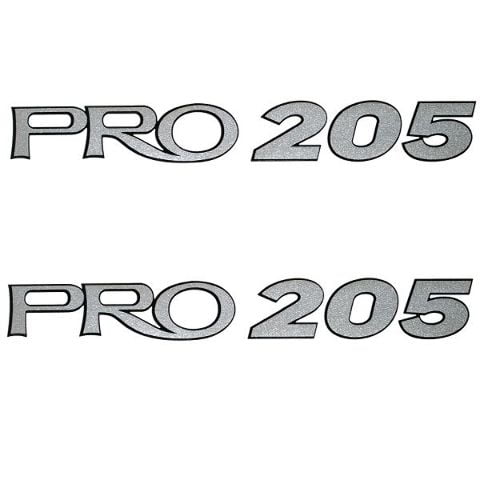 ProCraft Boat Brand Decal | 205 Pro Silver Stickers (Pair) - Walmart.com