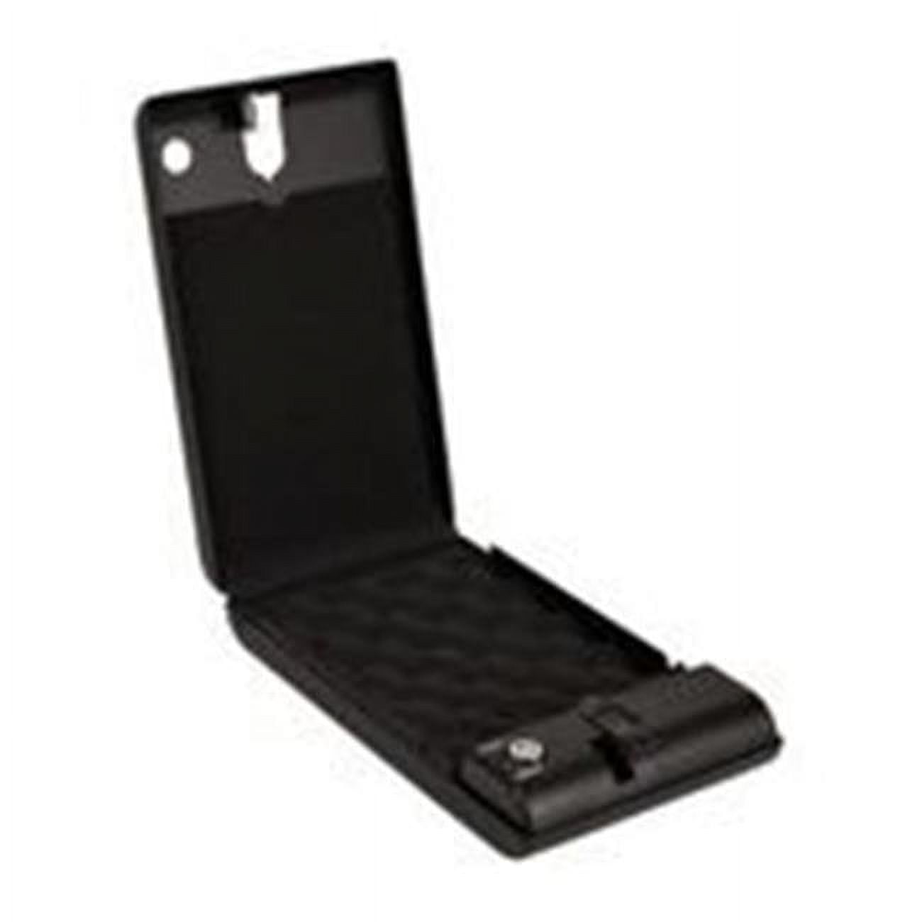 Compact Black Powder-Coated Biometric Pistol Safe