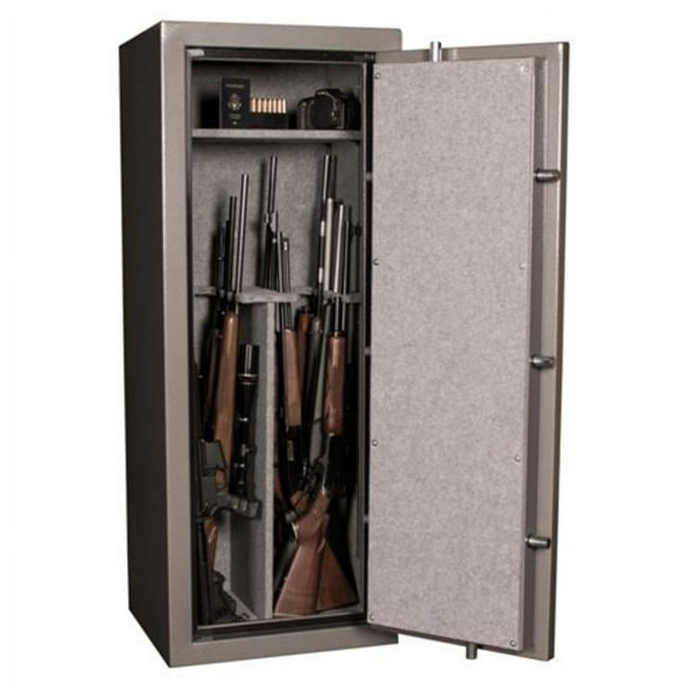 14-Gun Fire-Resistant Combination Gun Safe, Gray 14-Gun Fire-Resistant Combination Gun Safe, Gray