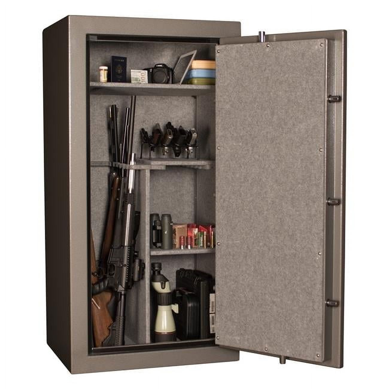 Tracker Safe TS24-GRY 24-Gun Fire Resistant Combination/Dial Lock Gun Safe, Gray