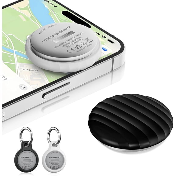 Tracker Tag - 2 Pack [ MFi Certified] Bluetooth Trackers Works with Find My (iOS Only) - IP67 Waterproof Item Finders | Track Keys, Wallet, Luggage, Backpack