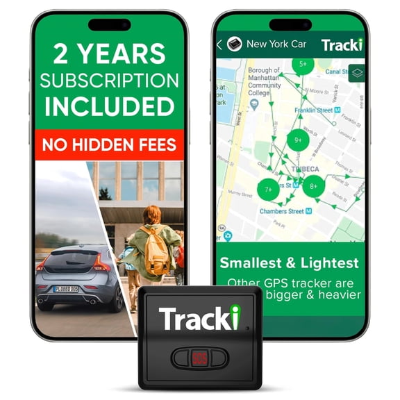 Tracki GPS Tracker for Vehicles – Real-Time 4G LTE Assets & Car Tracking Device with App, Magnetic Mount, Compact Design, Worldwide Coverage – iOS & Android(Tracker 2 Years Subscription Incl.)