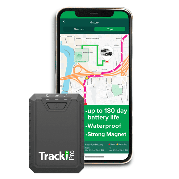 Tracki Pro GPS Tracker for Vehicles Waterproof Magnetic Asset Real time Tracker 4G LTE Long Battery Life 2-7 Month, Unlimited Distance, Subscription Required, Speed Monitor, Geofence