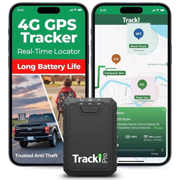 Tracki 4G GPS Vehicle Tracker  Waterproof, 7-Month Battery, Real-Time Alerts for Cars, Trucks & Fleet Management
