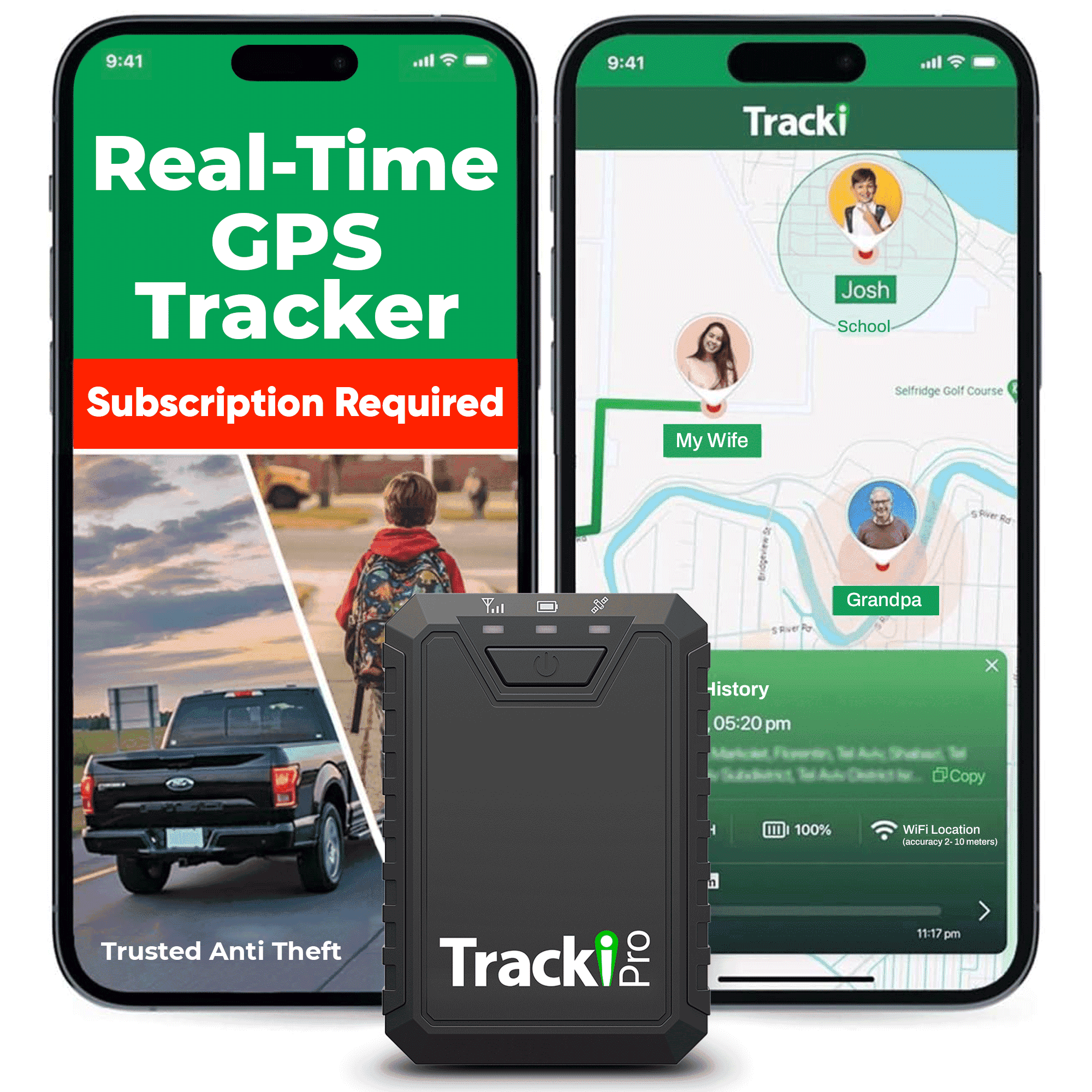 Tracki Pro 4G LTE GPS Tracker for Vehicles, Real-Time Magnetic Mount