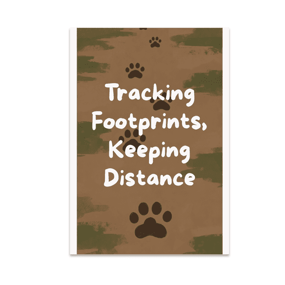 Tracking Footprints, Keeping Distance - Animal Tracking Enthusiast - 13x19 Poster Print
