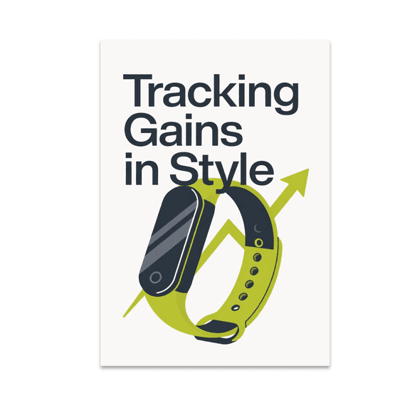 Tracking Gains in Style - Health and Fitness Enthusiast - 13x19 Poster Print