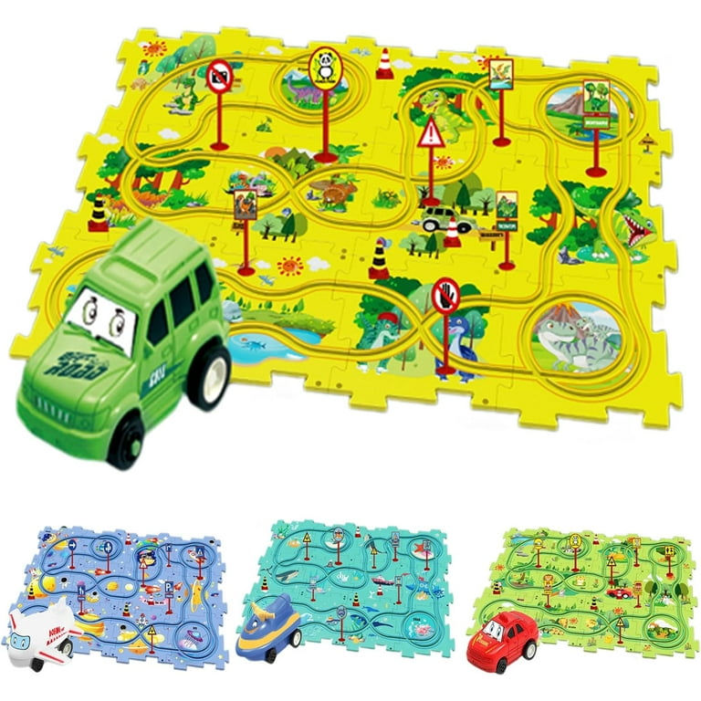 Trackmates Kids Car Track Set, 2024 Best Puzzle Racer Kids Car