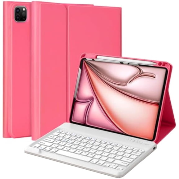 Trackpad Keyboard Case for iPad Air 13 & iPad Pro 12.9 (3rd–6th Gen) with Pencil Holder
