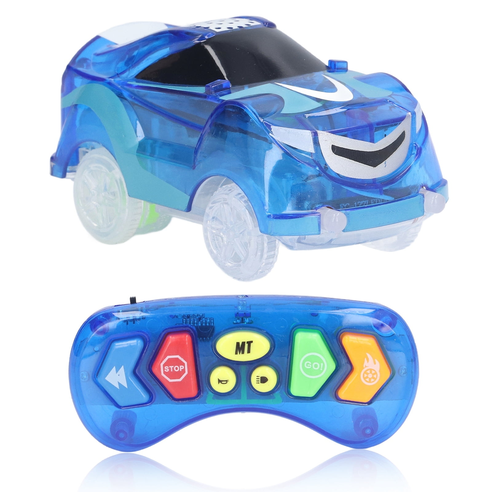 Tracks Cars 6 LED Lights Remote Control Light Up Track Cars with Music ...