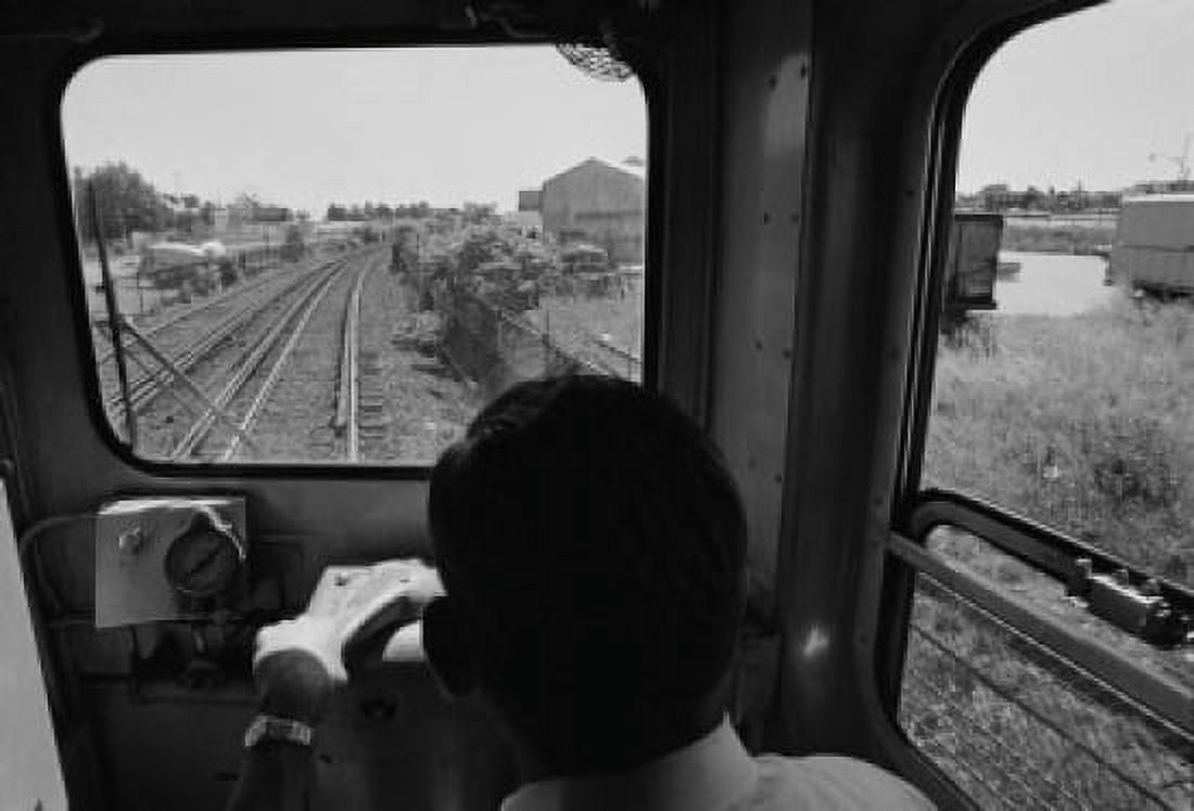 Tracks seen from engineer cab Canvas Art - (18 x 24)