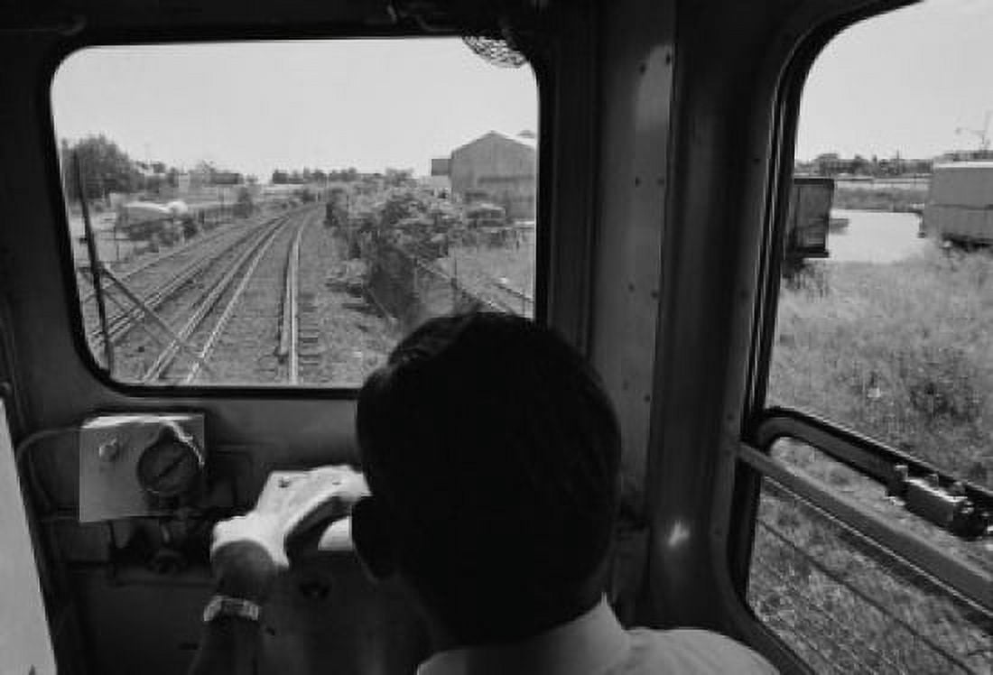 Tracks seen from engineer cab Canvas Art -  (24 x 36)