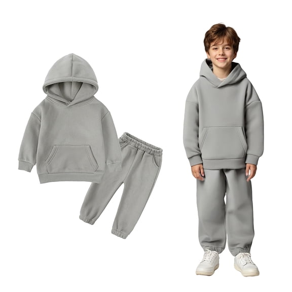Tracksuit Athletic Sweatsuits Sets 2 Piece Long Sleeve Grey Basic Hoodie and Jogger Pants Fall Clothes Teen Girl Trendy Clothes2-3 Years Boys Girls Fashion