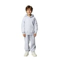thumbnail image 1 of Tracksuit Athletic Sweatsuits Sets 2 Piece Long Sleeve Grey Soft Hoodie and Jogger Sweatpants Fall Winter Clothes Boys Girls Jogger Set8-9 Years Boys Girls Fashion, 1 of 4