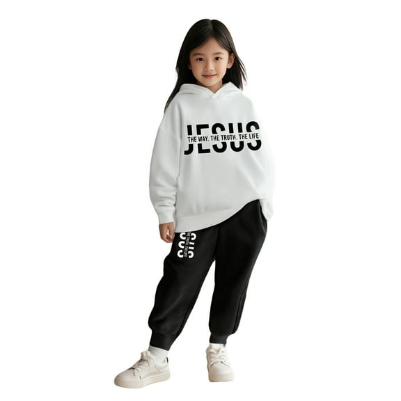 Tracksuit Athletic Sweatsuits Sets 2 Piece Long Sleeve Printed Tracksuit Hoodie Sweatpants Set Winter Clothes Size 11-12 Years Boys Clothes Boys Girls Fashion