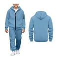 thumbnail image 1 of Tracksuit Athletic Sweatsuits Sets 2 Piece Long Sleeve Zip Up Hoodie and Jogger Pants Fall Clothes Clothes for Boys 8-9 Years, 1 of 6