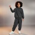 thumbnail image 1 of Tracksuit Athletic Sweatsuits Sets 2PC Long Sleeve Dark Gray Tracksuit Pullover Hoodie and Jogger Pants Fall Winter Clothes Boys Sets3-4 Years Boys Girls Fashion, 1 of 4