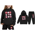 thumbnail image 1 of Tracksuit Athletic Sweatsuits Sets 2PC Long Sleeve Printed Hoodie Sweatshirt and Sweatpants Warm Fall Winter Clothes 3-4 Years Girls Clothes Boys Girls Fashion, 1 of 7