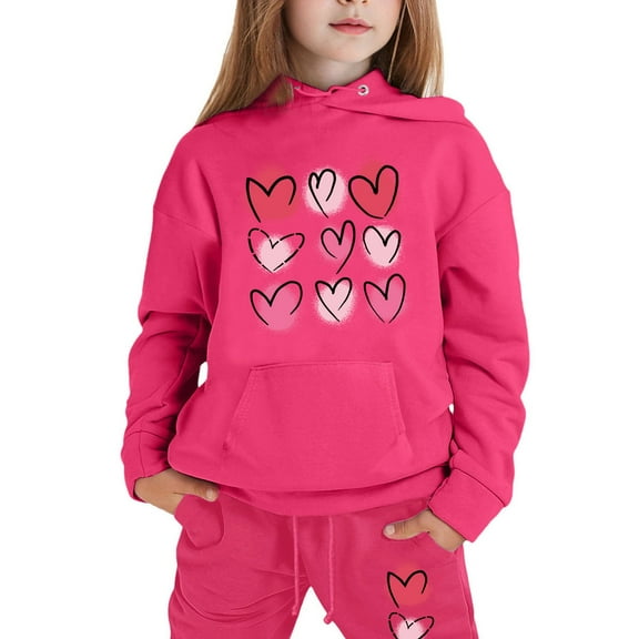 Tracksuit Athletic Sweatsuits Sets 2PC Long Sleeve Printed Tracksuit Hoodie Sweatpants Fall Clothes Little Boy Clothes 3-4 Years Boys Girls Fashion