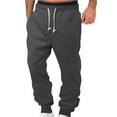 thumbnail image 1 of Tracksuit Bottoms Men Clearance Stretch Joggers with Pockets Plain Sweatpants Loose Fit Casual Sport Pants Drawstring Elasticated Waist Pants Lightweight Workout Cuffed Jogging Bottoms, 1 of 1