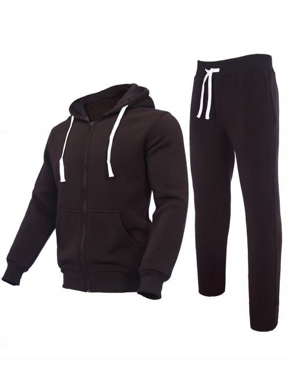 Tracksuit Men's Athletic Sweatsuits Casual Outfit for Men Fleece Hoodie ...