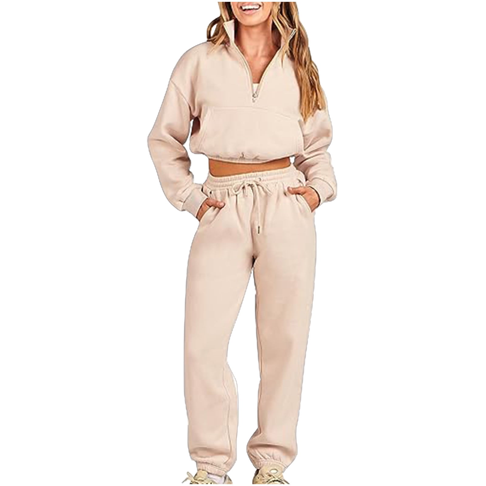 Tracksuit Women Full Set Sale Casual 2 Piece Outfits Plain Long Sleeve  Cropped Hoodie and Jogging Bottoms Loose Sweatshirt Co Ord Set Sweat Suit  Aesthetic Yoga Gym Ladies Tracksuits - Walmart.com