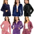 thumbnail image 1 of Tracksuit Women Sweatshirt Full Zip Hoodie Sweatsuit with Pockets Zip For Sports Work Shopping School Travel Hiking Skating, 1 of 8