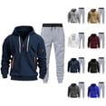 thumbnail image 1 of Tracksuit for Men 2025 Half Zip Hoodie and Jogger Sweatpants 2 Piece Matching Sweatsuit Lounge Set, 1 of 1
