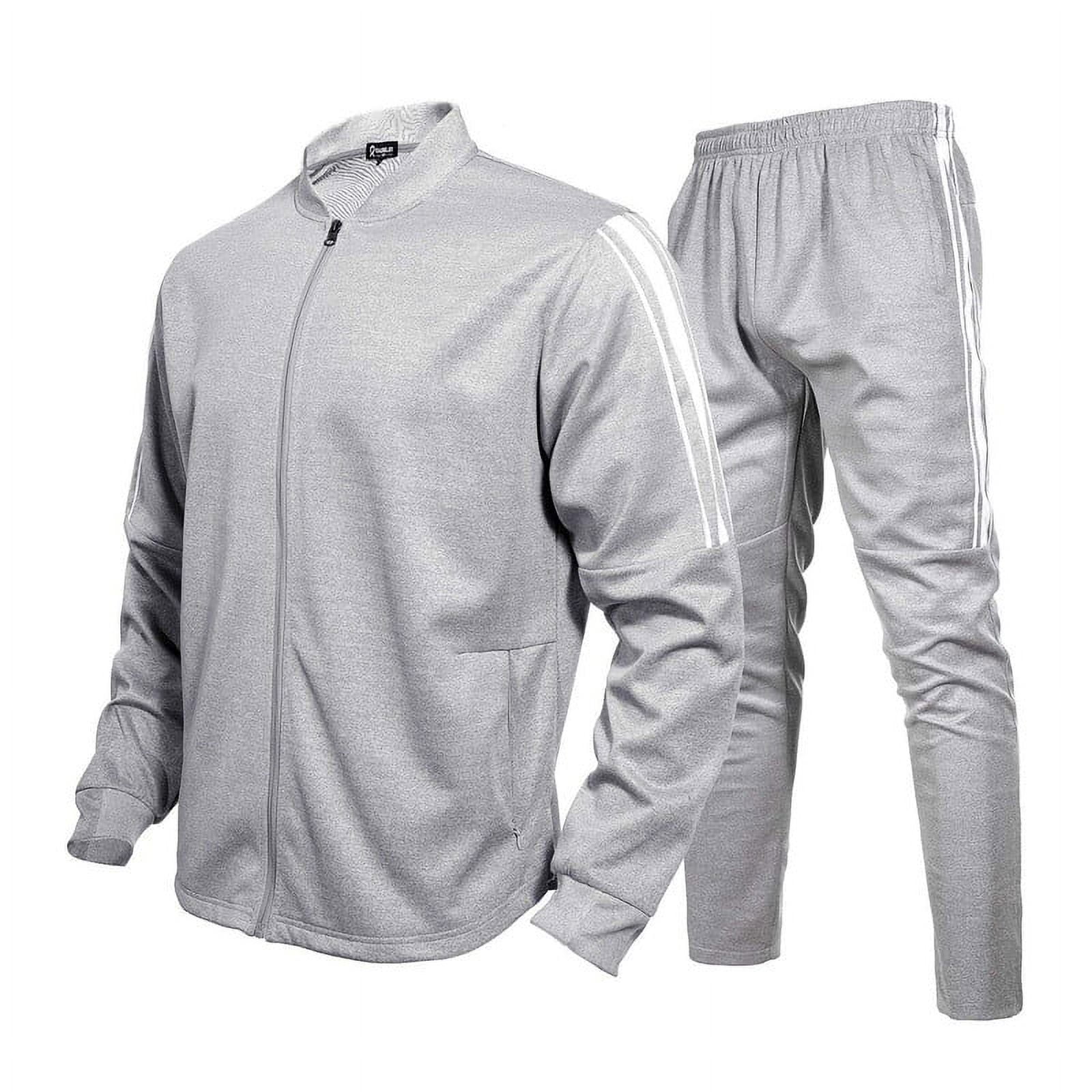 Grey polo jogging suit sale