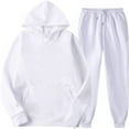 thumbnail image 1 of Tracksuits Men's sets Long Sleeve Pullover + Jogging Trousers 2PCS Sets Fitness Running Suits sportswer Men's New Solid Color Two-piece Set Fashionable Casual Sports Set Size S-3XL Men's Tracksuit, 1 of 5