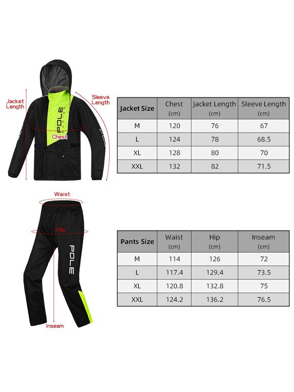 Tracksuits,Waterproof Breathable Rain Men Waterproof Breathable Suit Rain And Rain Suit Anrio Black & Green M