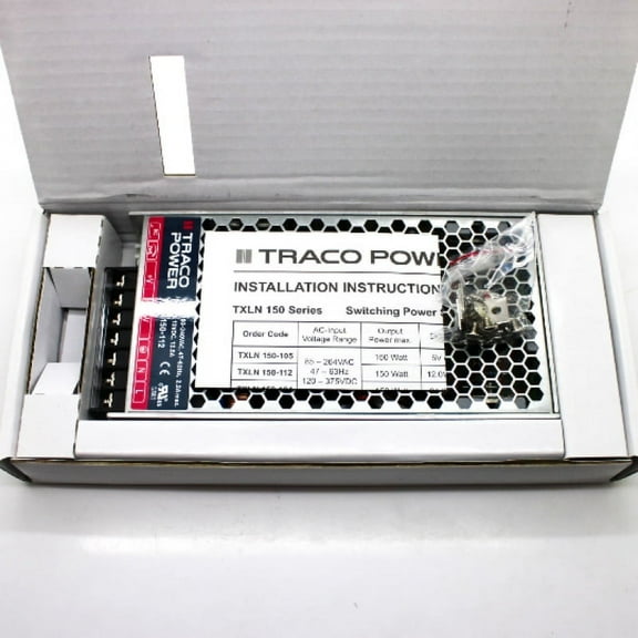 Traco Power 150W 12V 12.5A Enclosed AC-DC Switching Power Supply TXLN 150-112