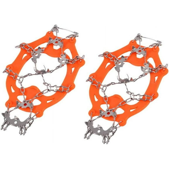 Traction Cleat Stainless Steel Crampons, Portable Hiking Shoe Spikes, Snow Chain Traction Crampons, Suitable for Jogging, Climbing and Hiking (Size : 3643)