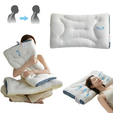 Traction Pillows For Cervical Protection SPA Pillows For Sleep Aid Student Dormitory Adult Pillows Core Single Generation Ergonomic Contour Cervical Pillows for Neck Pain Relief for Side&Back Sleeper