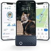 Tractive Cat Mini GPS Tracker with Activity Monitoring, Fits Any Collar (Dark Blue)