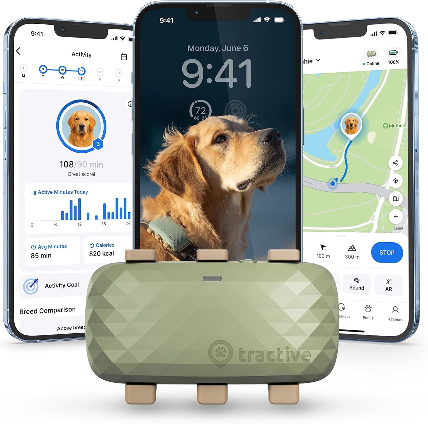 Tractive GPS Tracker for Dogs 2つ Tractive GPS Tracker for Dogs XL