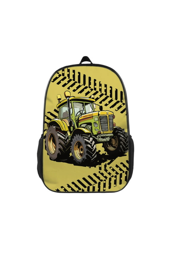Tractor Backpack 17 inch Cartoon Tractor Backpack Large Capacity