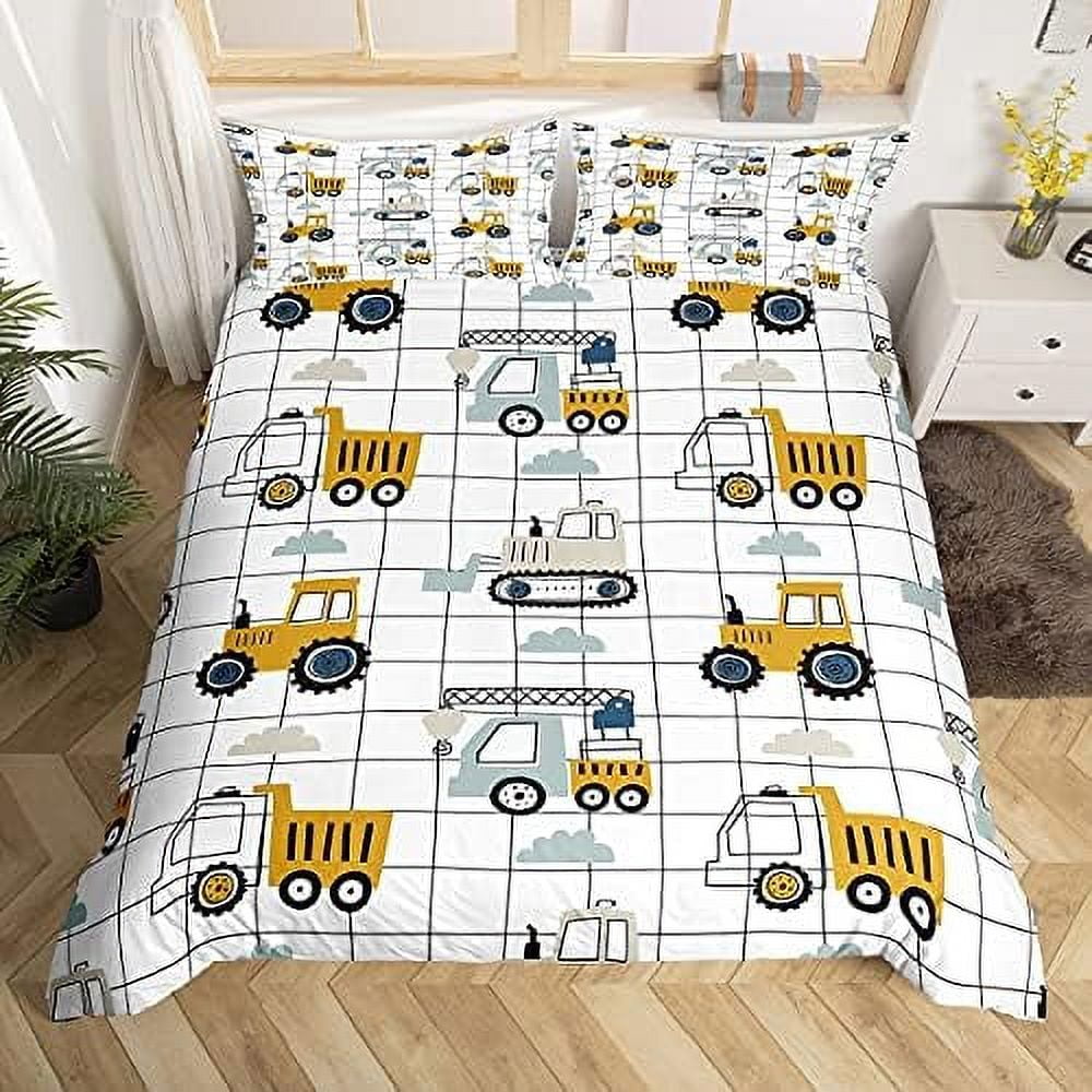 Tractor Bedding Sets for Boys Twin Size Toddler Kids Cute Cartoon Farm ...