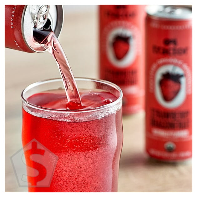 Tractor Beverage Co. Organic Strawberry Dragon Fruit Beverage 12 fl. oz. Can - 12/Case