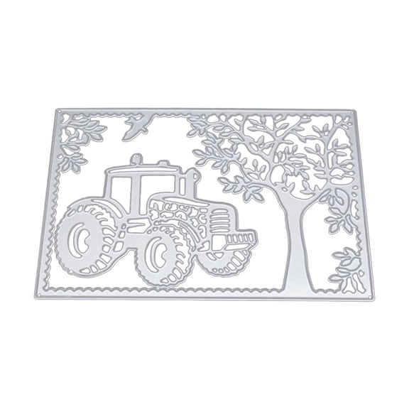 Tractor Big Tree Metal Die Cuts Harvest Festival Greeting Card Making Supplies