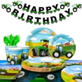 thumbnail image 1 of Tractor Birthday Party Supplies, 130pcs Tractor Birthday Decorations Tableware Pack - Tractor Plates and Napkins Cups Tablecloth Banner etc, 1 of 8
