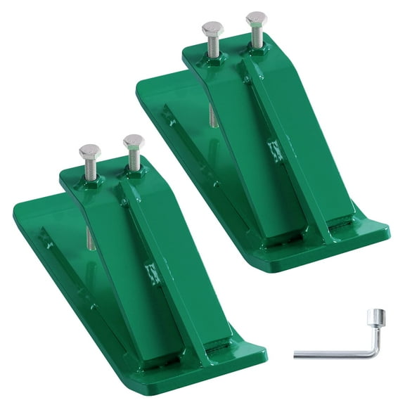 Tractor Bucket Protector, 2Pcs Ski Edge Protector, Turf Skid Protector with Double Lock Nuts and Bolts, Heavy Duty Steel Bucket Attachment for Snow & Leaves Removal, Spreading Gravel