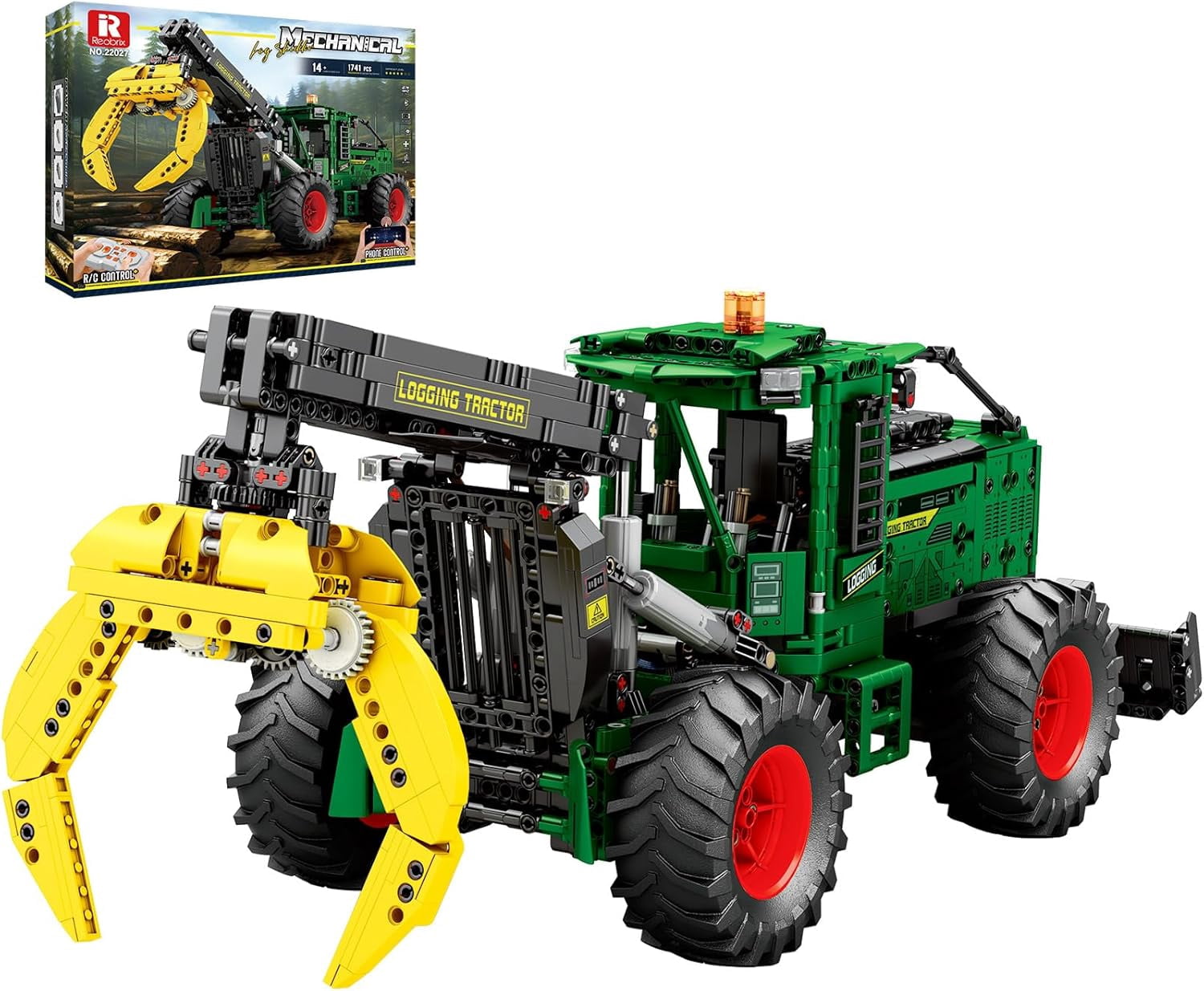 Tractor Building Block Sets for Adults, RC Skidding Tractor Construction Vehicles Model Kit with 6 Motors, Engineering Collectible Display 22027, Technic Building Toys Gift for Adult